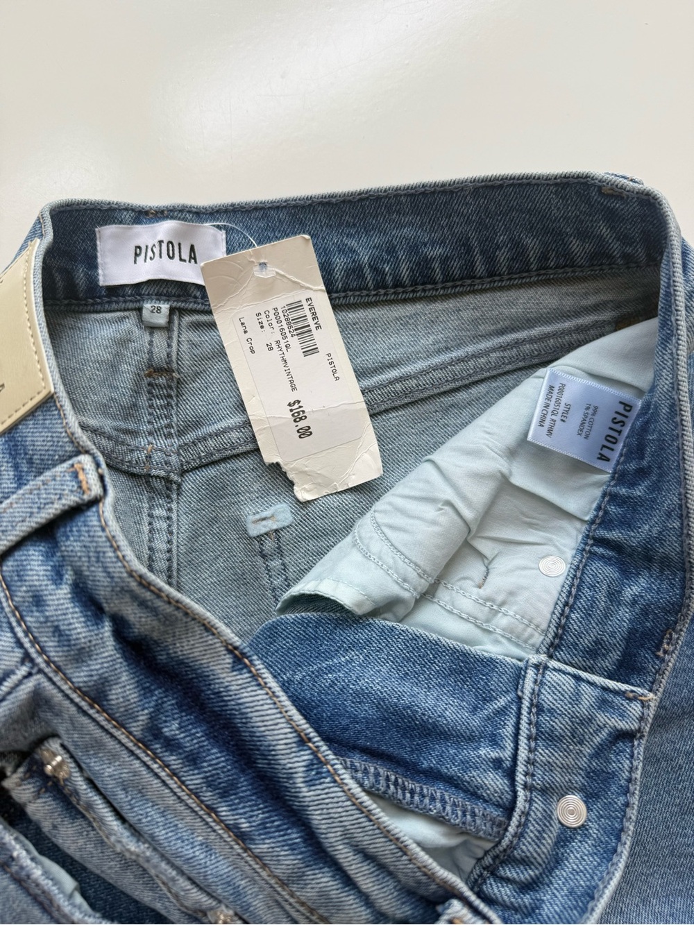 NWT Pistola Lana Crop High Rise Ultra Wide Leg Jeans Size 28 - Picture 4 of 7
